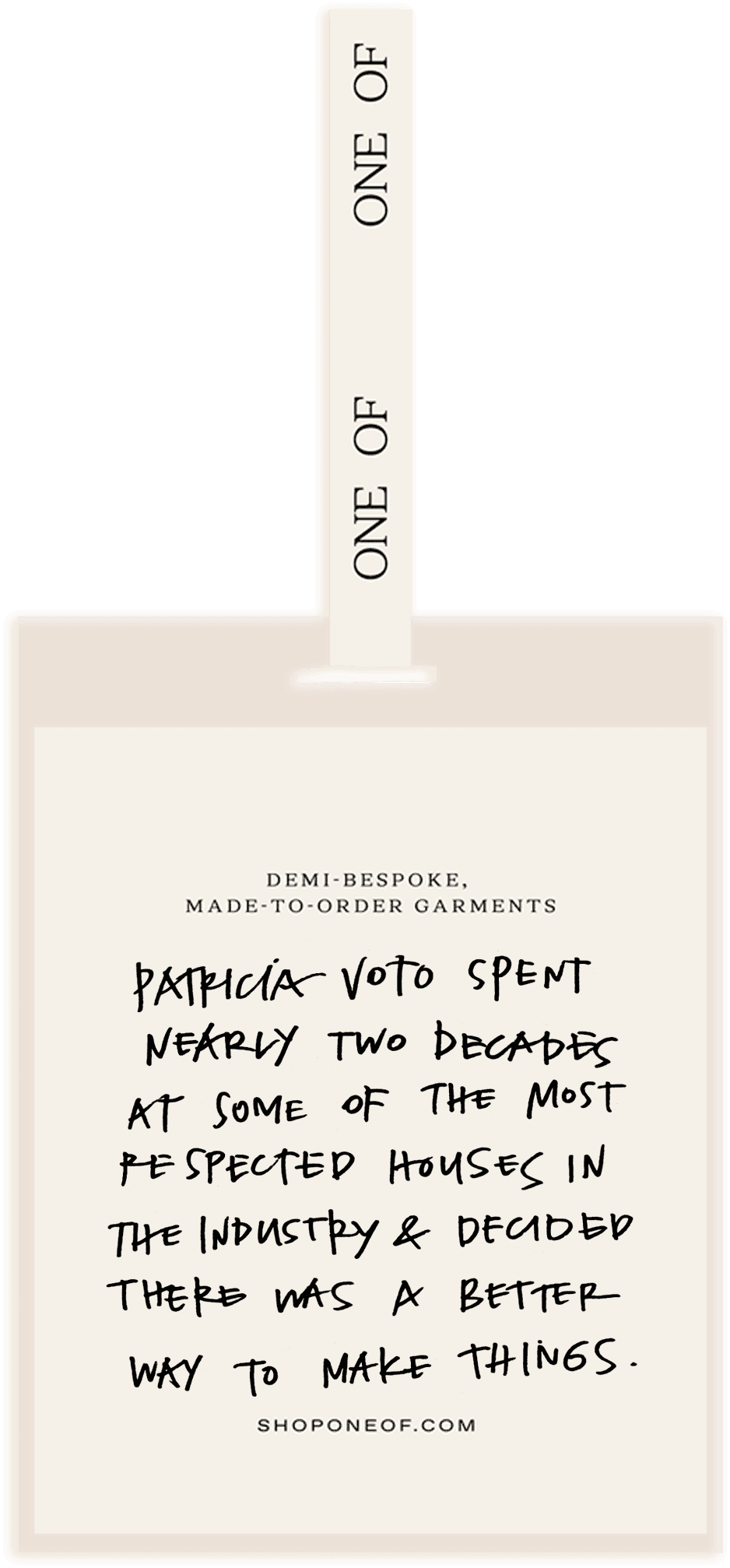 Patricia Voto spent nearly two decades at some of the most respected houses in the industry and decided there was a better way to make things.