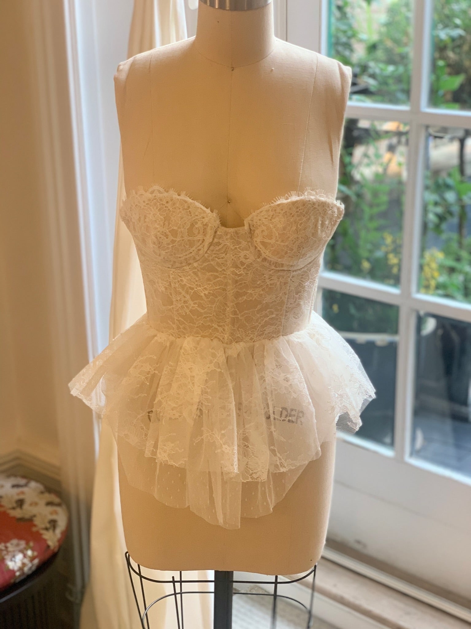 Strapless Chantilly Lace Bustier
